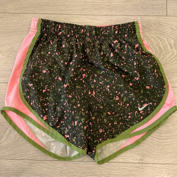 Nike Pants - Nike Dri Fit Pink and Green Running Shorts Size XS